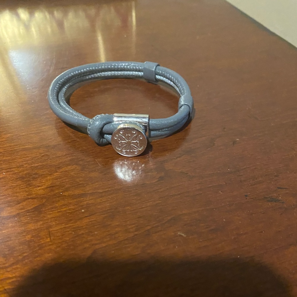 Rustic cuff grey bracelet